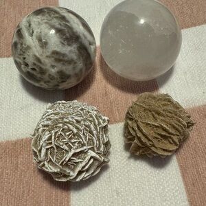 Set of Four Decorative Stone Spheres